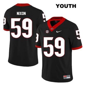 Youth Georgia Bulldogs NCAA #59 Steven Nixon Nike Stitched Black Legend Authentic College Football Jersey AEO3554OU